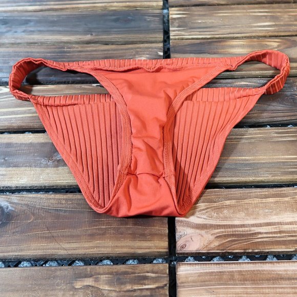Cikada Australia Burnt Orange Ribbed Bikini Set 6 - Picture 12 of 14